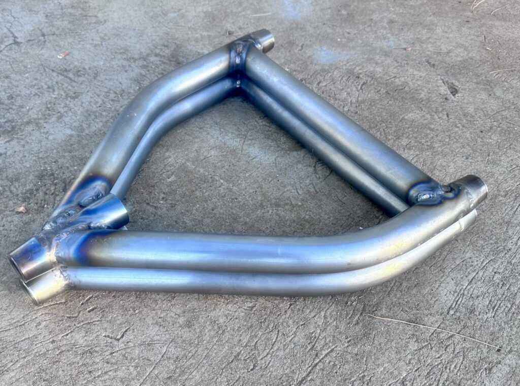 Fabricated 4130 chromoly lower control arms for the Xdrift V2HO rear suspension