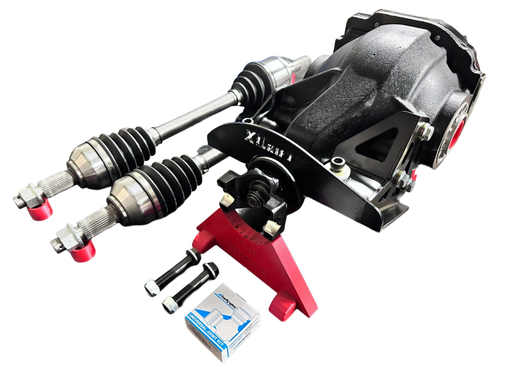 Complete Xdrift R200–M86 differential conversion assembly with mounting components with customer specified KAAZ 2 way and 3:73 gears