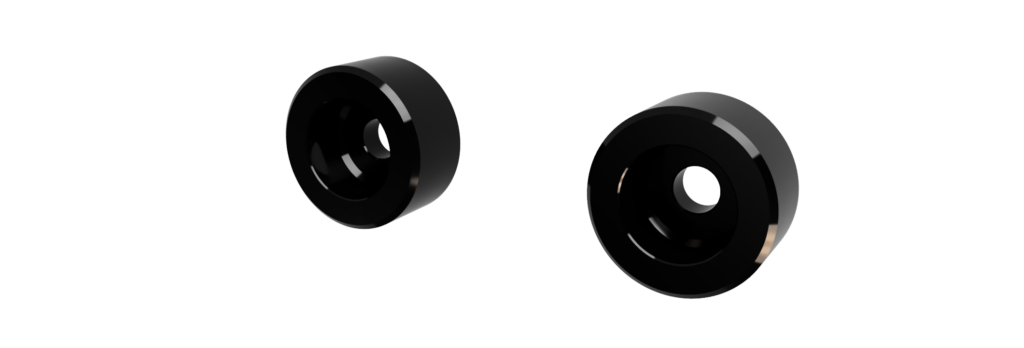 Rendered solid rear differential bushes for Nissan S14/15 subframe to suit M86 conversion applications